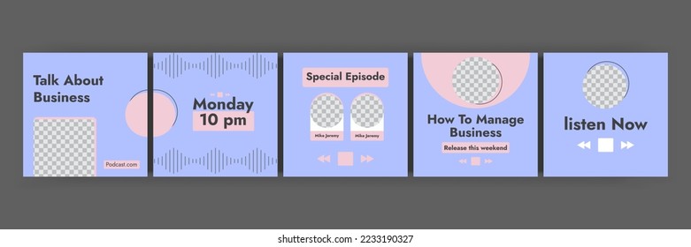 podcast Social Media Carousel template post