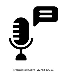 podcast solid icon illustration vector graphic 