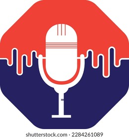 podcast sound wave logo template vector. podcast pulse logo heart rhythm medical 