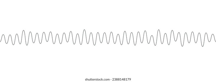 podcast sound waveform pattern for radio audio, music player, video editor, voise message in social media chats, voice assistant, recorder. vector illustration