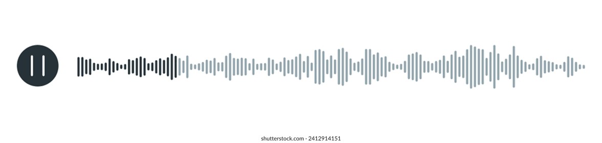 podcast sound waveform pattern for radio audio, music player, video editor, voise message in social media chats, voice assistant, recorder. vector