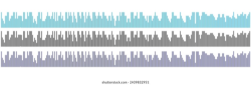 podcast sound waveform pattern for radio audio, music player, video editor, voice message in social media chats, voice assistant, recorder. vector illustration.