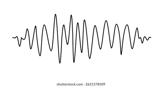 Podcast sound waves collection. Waveform patterns for music players, podcasts, voicemail, music apps. Audio wave icons. Equalizer templates. Sound frequency waves. Frequency lines. Vector illustration