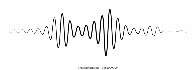 Podcast sound waves set. Waveform pattern for music player, podcast, voise message, music app. Audio wave icon. Equalizer template. Vector illustration isolated on white background