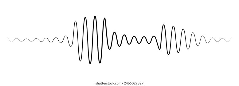 Podcast sound waves set. Waveform pattern for music player, podcast, voise message, music app. Audio wave icon. Equalizer template. Vector illustration isolated on white background