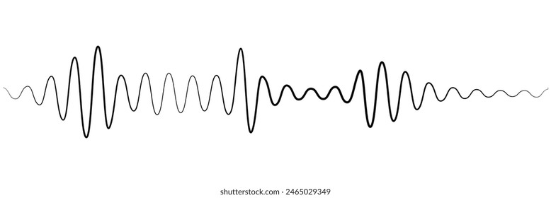 Podcast de ondas de sonido. Patrón de forma de onda para reproductor de música, podcast, mensaje de voz, App de música. Icono de onda de audio. Plantilla del ecualizador. Ilustración vectorial aislada sobre fondo blanco