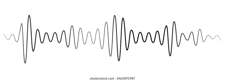  Podcast sound waves set. Waveform pattern for music player, podcast, voise message, music app. Audio wave icon. Equalizer template. Vector illustration isolated on white background