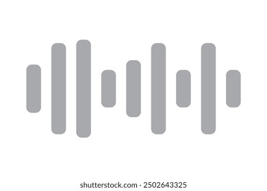 Podcast sound waves set. Waveform pattern for music player, podcast, voise message, music app. Audio wave icon. Equalizer template. Vector illustration isolated on white background.