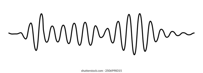 Podcast sound waves set. Waveform pattern for music player, podcast, voice message, music app. Audio wave icon. Equalizer template. Vector illustration isolated on white background EPS10