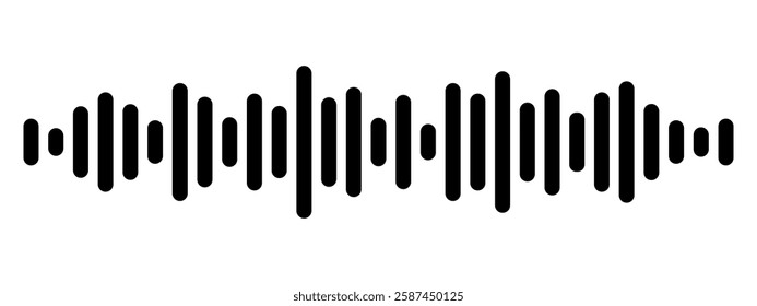 Podcast sound waves set. Waveform pattern for music player, podcast, voise message, music app. Audio wave icon. Equalizer template.