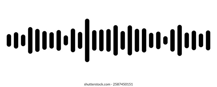 Podcast sound waves set. Waveform pattern for music player, podcast, voise message, music app. Audio wave icon. Equalizer template.
