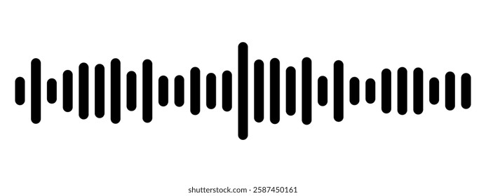 Podcast sound waves set. Waveform pattern for music player, podcast, voise message, music app. Audio wave icon. Equalizer template.
