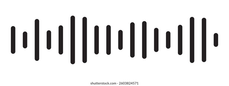 Podcast sound waves set. Waveform pattern for music player, podcast, voice message, music app. Audio wave icon. eps 10