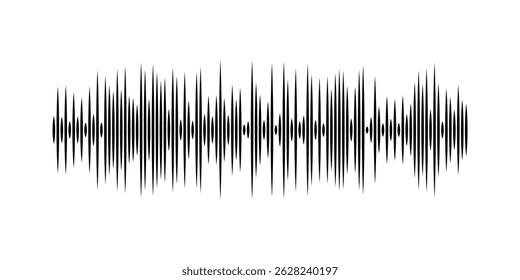 Podcast sound waves set. Waveform pattern for music player, podcast, voise message, music app. Audio wave icon. Equalizer template. Vector illustration isolated on white background in eps 10.