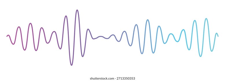 Conjunto de ondas sonoras de podcast. Padrão de forma de onda para player de música, podcast, mensagem de voz, aplicativo de música. Ícone de onda de áudio. Modelo do equalizador. Ilustração vetorial isolada no plano de fundo branco