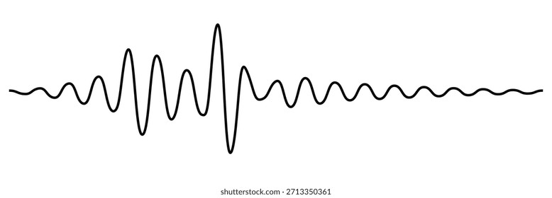 Conjunto de ondas sonoras de podcast. Padrão de forma de onda para player de música, podcast, mensagem de voz, aplicativo de música. Ícone de onda de áudio. Modelo do equalizador. Ilustração vetorial isolada no plano de fundo branco