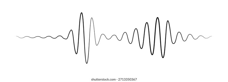 Conjunto de ondas sonoras de podcast. Padrão de forma de onda para player de música, podcast, mensagem de voz, aplicativo de música. Ícone de onda de áudio. Modelo do equalizador. Ilustração vetorial isolada no plano de fundo branco