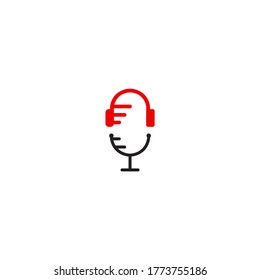 Vorlage für Podcast und Lautsprecher-Vektorgrafik-Logo