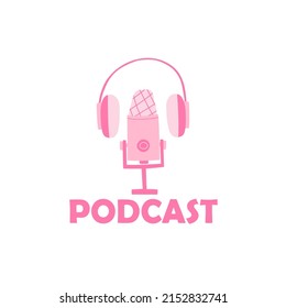 podcast splash screen design. vector illustration hand drawn illustration