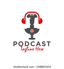 podcast studio illustration logo design