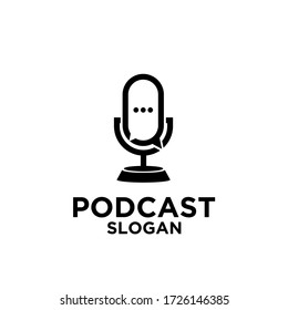 Podcast Talk Bubble Chat sprechen Logo Symbol-Design-Vektor	
