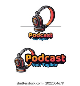 Podcast Talk Character Mascots for sticker or emblem