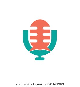 podcast talk logo design illustration