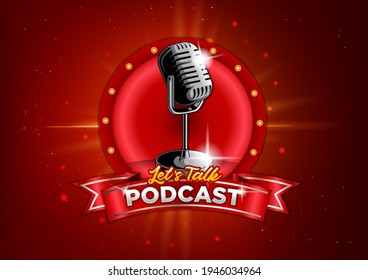 Podcast talk show design background