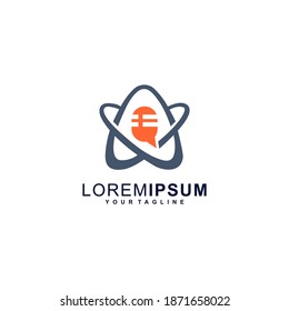 podcast template logo design vector premium