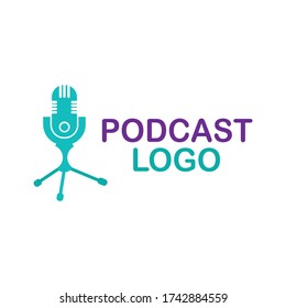 Logo für Podcast-Design mit einfacher und sauberer Form