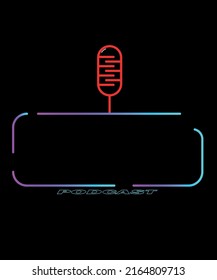 Podcast Vektordesign-Illustration