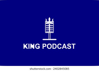 Podcast. Vector flat illustration, icon, logo design on white background.