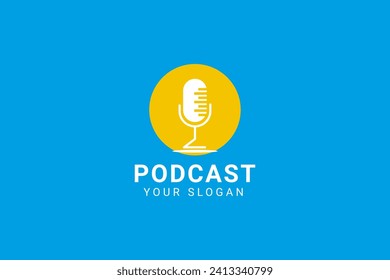 Podcast. Vector Flat Illustration, Icon, Logo Design