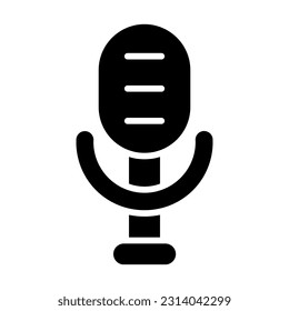 Podcast Vector Glyph Icon For Personal And Commercial Use.

