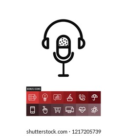 Podcast vector icon