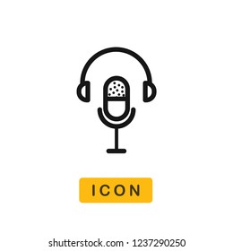 Podcast vector icon