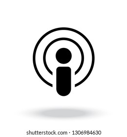Podcast vector icon