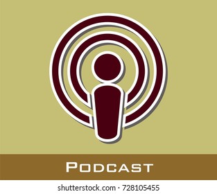 Podcast vector icon