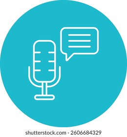 Podcast vector icon. Can be used for printing, mobile and web applications.