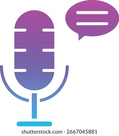 Icono de Vector de podcast. Se puede utilizar para aplicaciones de impresión, móviles y de Web.