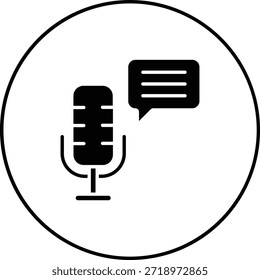 Icono de Vector de podcast. Se puede utilizar para aplicaciones de impresión, móviles y de Web.
