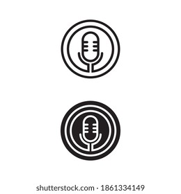 Plantilla de la ilustración de diseño de iconos de Podcast Vector