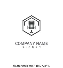 Podcast Vector icon design illustration Template