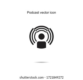 Podcast vector icon ideas design vector illustration graphic on background