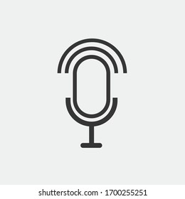 Podcast Vector Icon Microphone Radio Influencer Icon