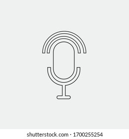podcast vector icon microphone radio influencer icon