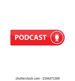 Podcast vector icon microphone sign