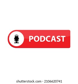 Podcast vector icon microphone sign