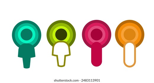 Podcast Vector Icon Set. Transparent pod microphone and line audience pod vector symbol for Ui Designs and with full colour