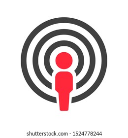 podcast vector icon. speech, wireless or broadcast vector illustration eps10